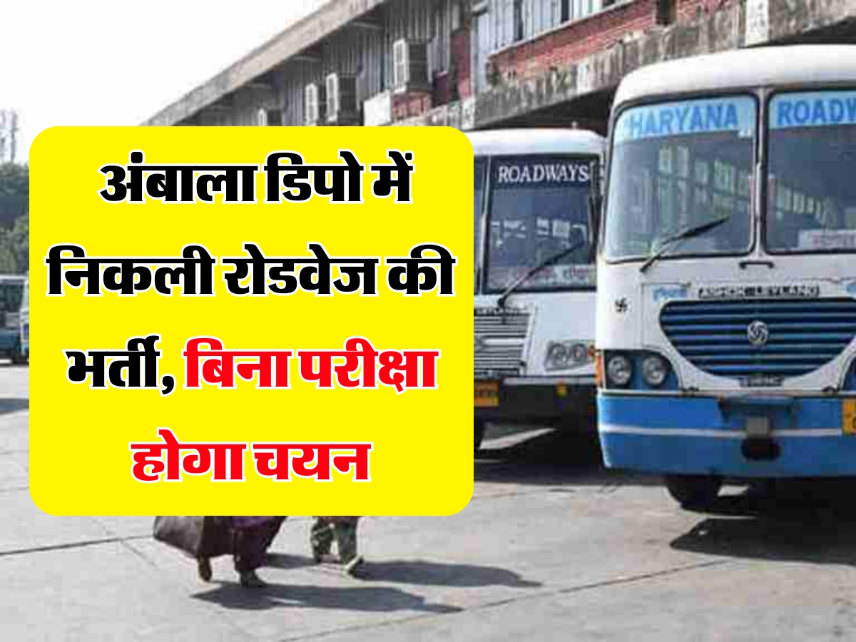 Ambala Roadways Recruitment 2024